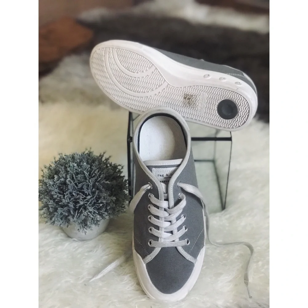 NEW RAG & BONE GRAY SNEAKERS STREET STYLE SHOES 7